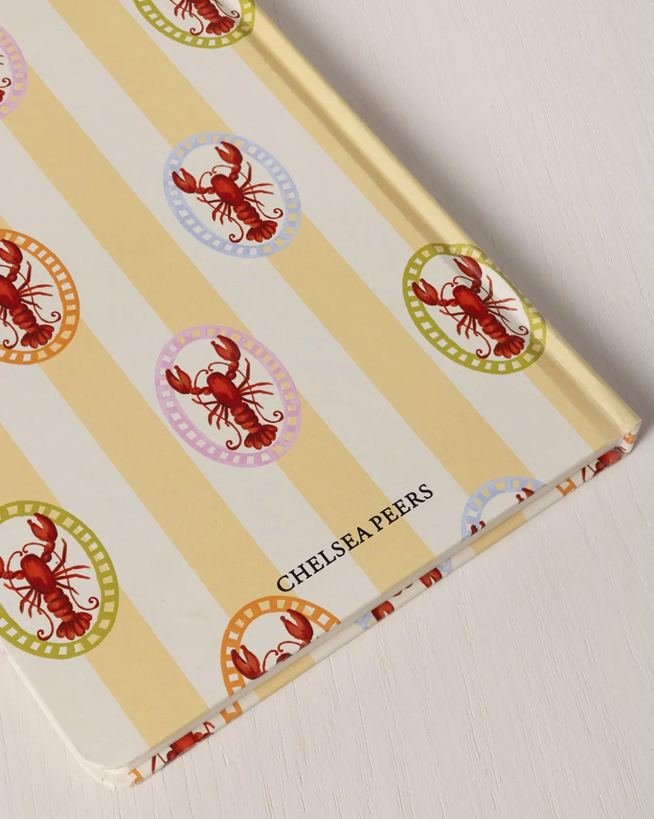 Lobster Stripe Print Hardback Lined Notebook