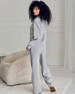 LuxeComfort Scuba Half-Zip Long Sleeve Sweatshirt - Grey