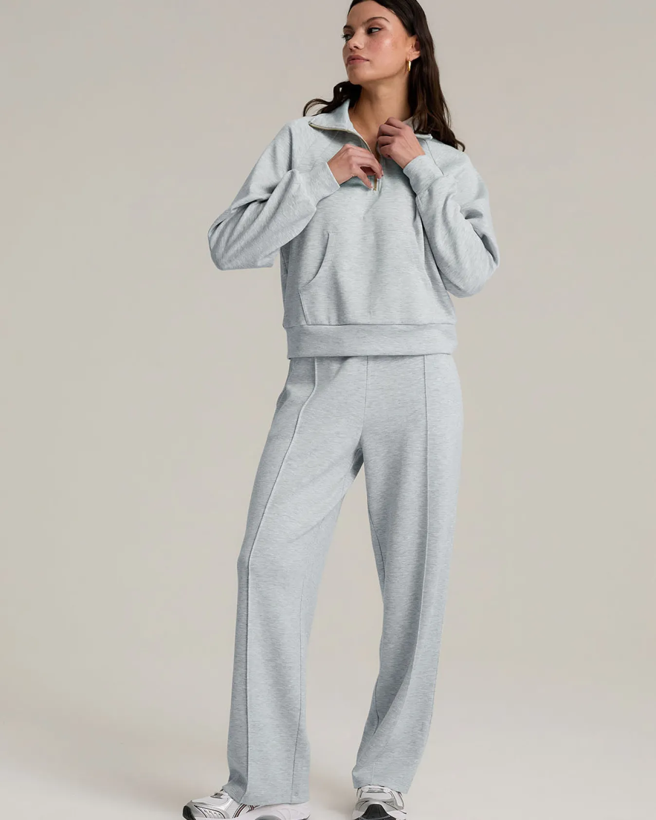 LuxeComfort Scuba Joggers - Grey Marl