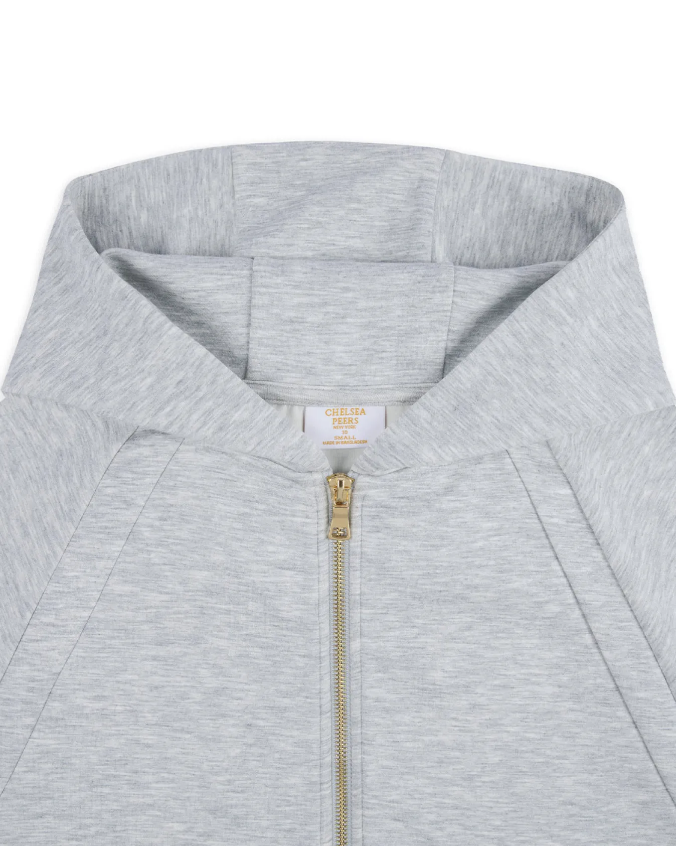 LuxeComfort Scuba Zip Hoodie - Grey Marl