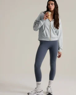 LuxeComfort Scuba Zip Hoodie - Grey Marl