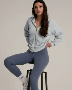 LuxeComfort Scuba Zip Hoodie - Grey Marl