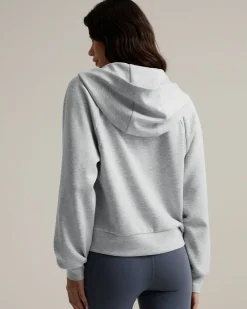 LuxeComfort Scuba Zip Hoodie - Grey Marl