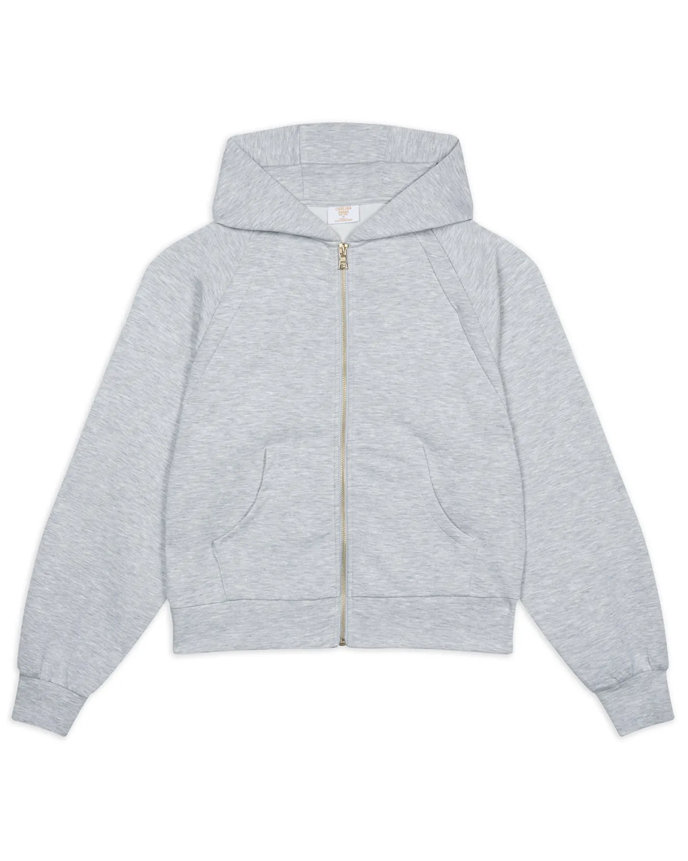 LuxeComfort Scuba Zip Hoodie - Grey Marl