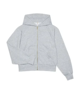 LuxeComfort Scuba Zip Hoodie - Grey Marl