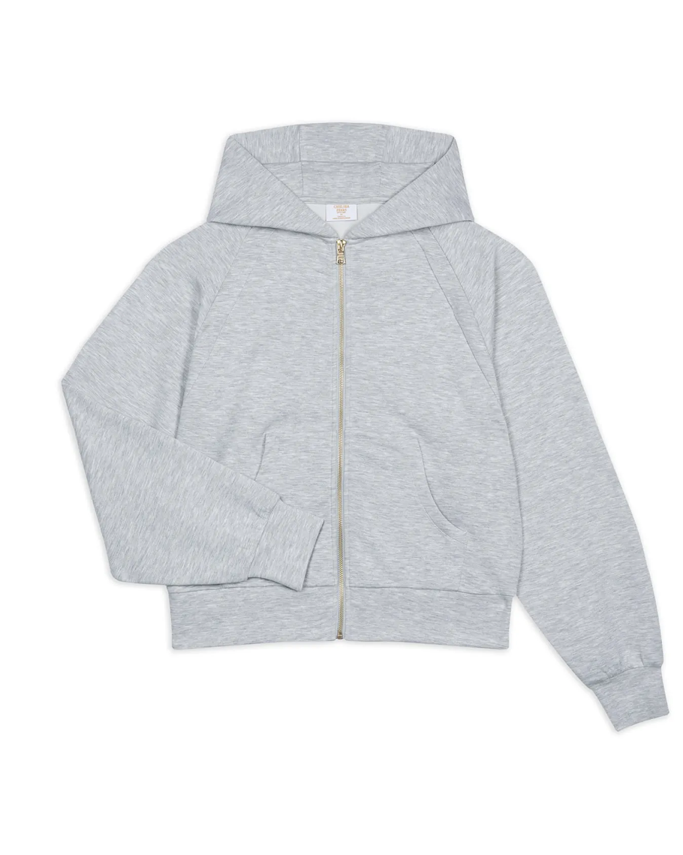 LuxeComfort Scuba Zip Hoodie - Grey Marl