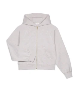 LuxeComfort Scuba Zip Hoodie - Beige Marl