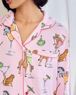 Martini Animals Print Long Pyjama Set