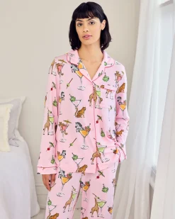 Martini Animals Print Long Pyjama Set