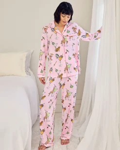 Martini Animals Print Long Pyjama Set