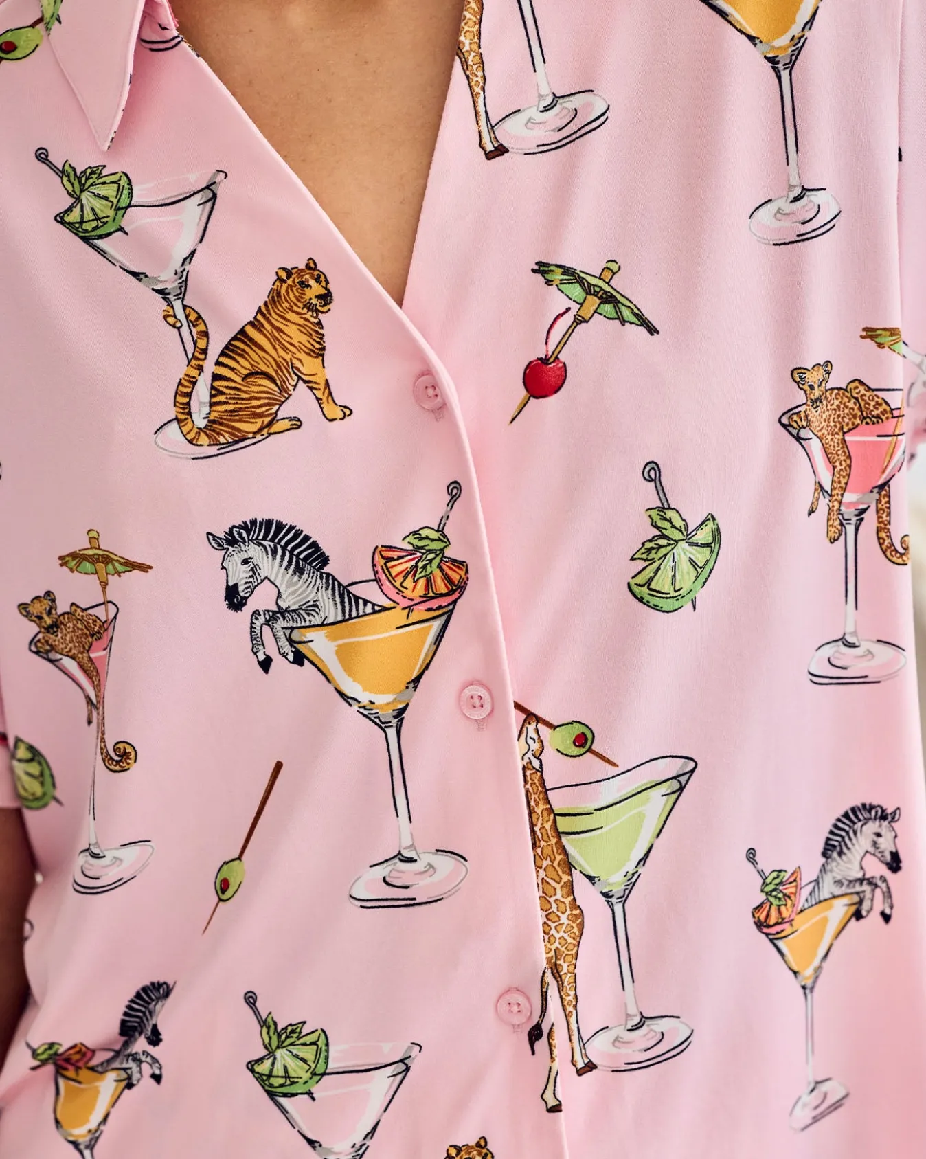 Martini Animals Print Short Pyjama Set
