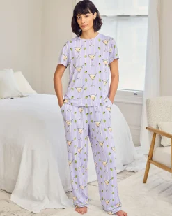 Martini & Olive Print Long Pyjama Set