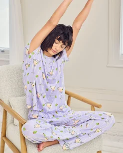 Martini & Olive Print Long Pyjama Set