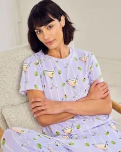 Martini & Olive Print Long Pyjama Set