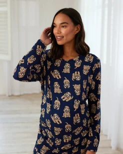 Maternity Cockapoo Print Long Pyjama Set