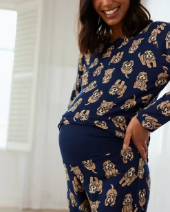 Maternity Cockapoo Print Long Pyjama Set