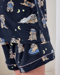 Maternity Cockapoo Snooze Print Short Pyjama Set
