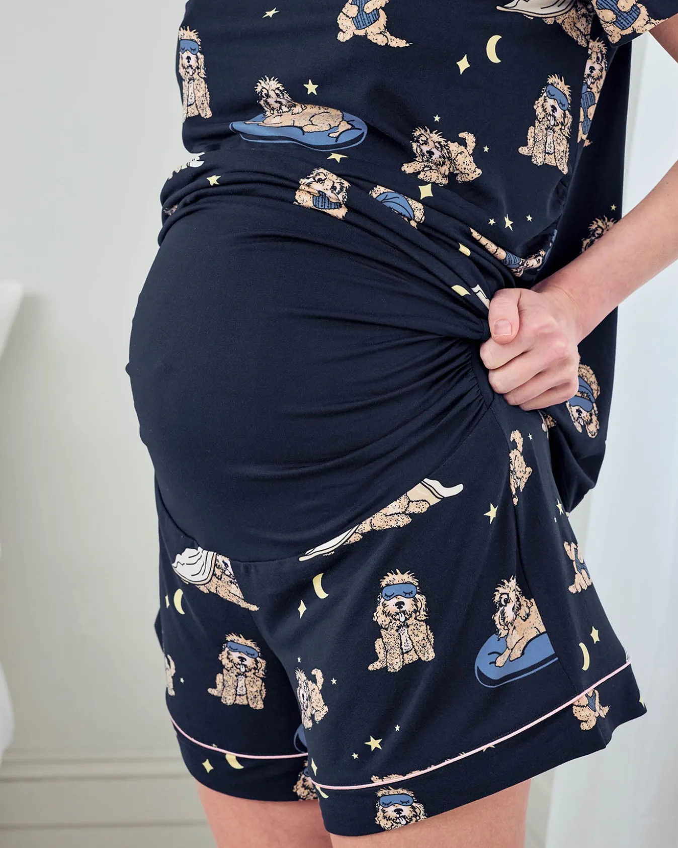 Maternity Cockapoo Snooze Print Short Pyjama Set