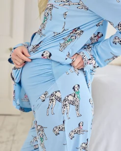 Maternity Dalmatian Dogs Print Long Pyjama Set