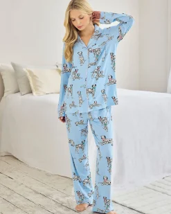 Maternity Dalmatian Dogs Print Long Pyjama Set