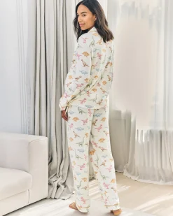 Maternity Dinosaur Print Long Pyjama Set