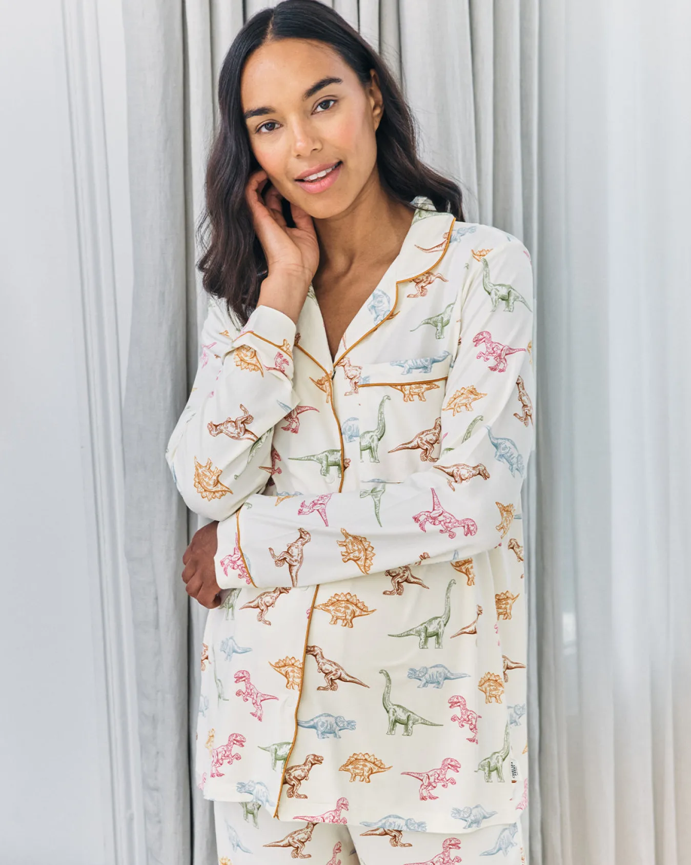 Maternity Dinosaur Print Long Pyjama Set