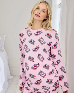Maternity Perfect Match Print Long Pyjama Set