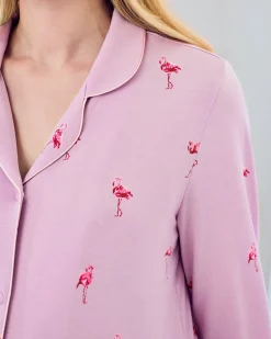 Maternity TENCEL™ Modal Flamingo Print Nightshirt