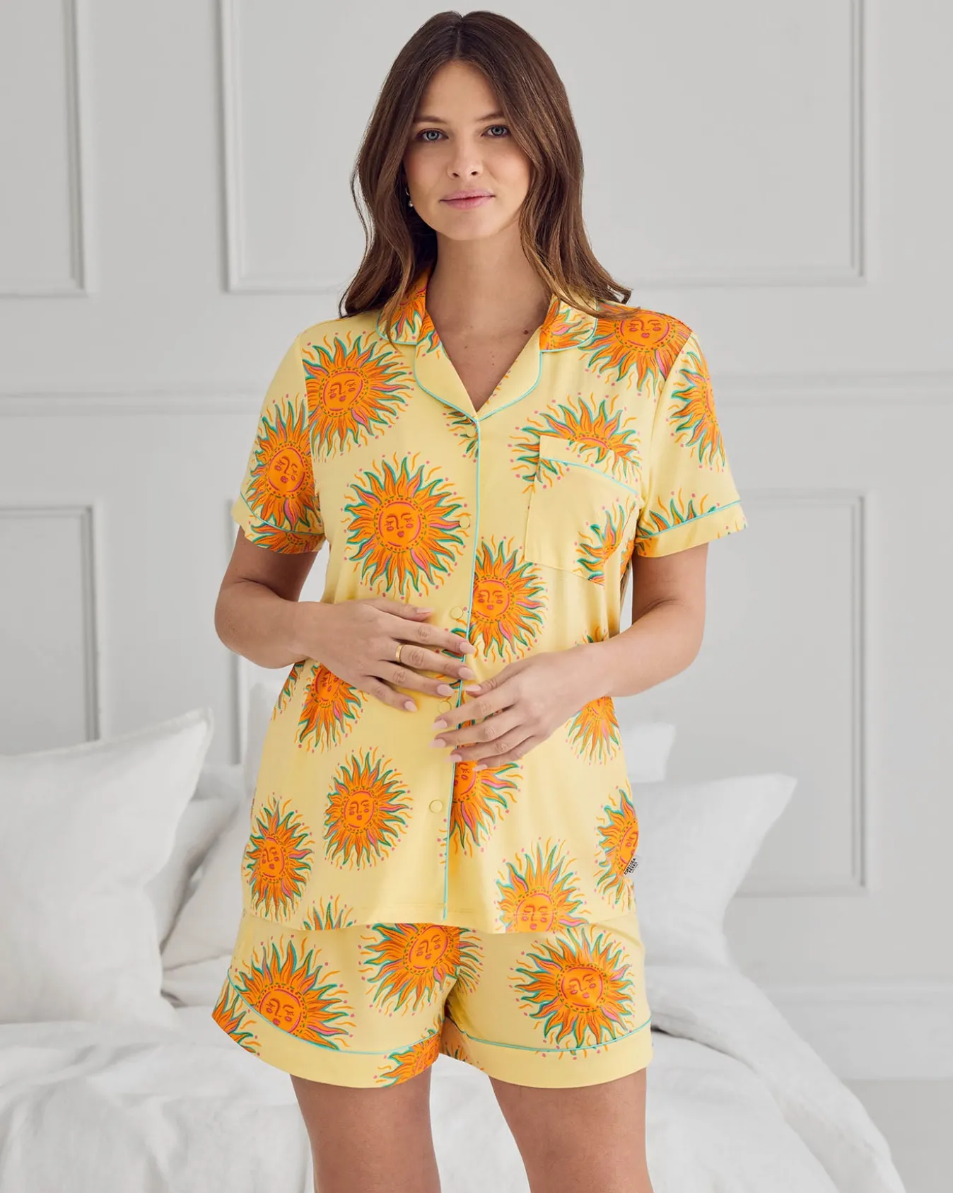 Maternity TENCEL™ Modal Sun Print Short Pyjama Set