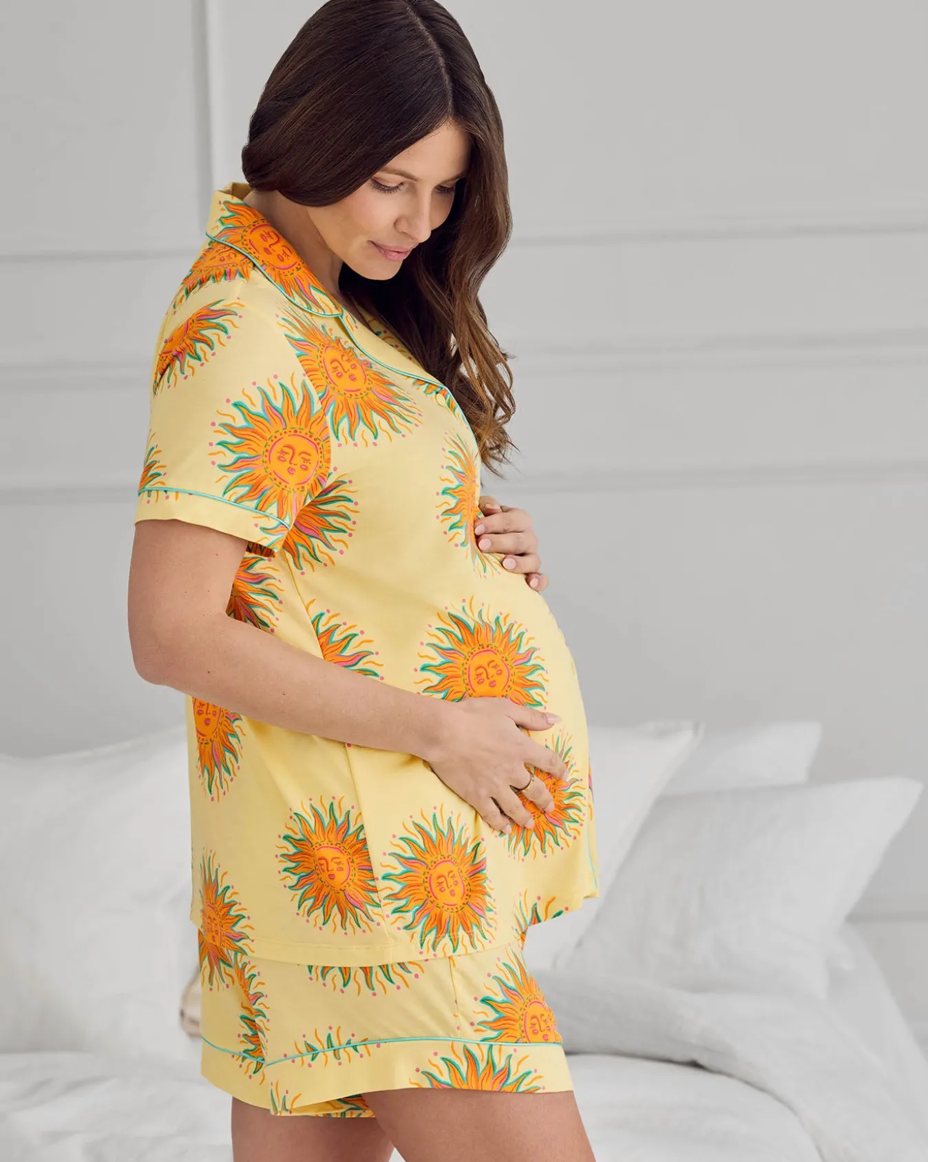 Maternity TENCEL™ Modal Sun Print Short Pyjama Set
