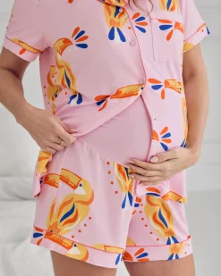 Maternity TENCEL™ Modal Toucan Print Short Pyjama Set