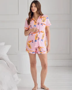 Maternity TENCEL™ Modal Toucan Print Short Pyjama Set