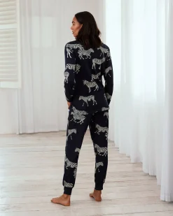 Maternity Zebra Print Long Pyjama Set