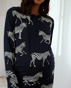 Maternity Zebra Print Long Pyjama Set