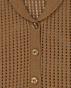 Metallic Knit Short Sleeve Shirt