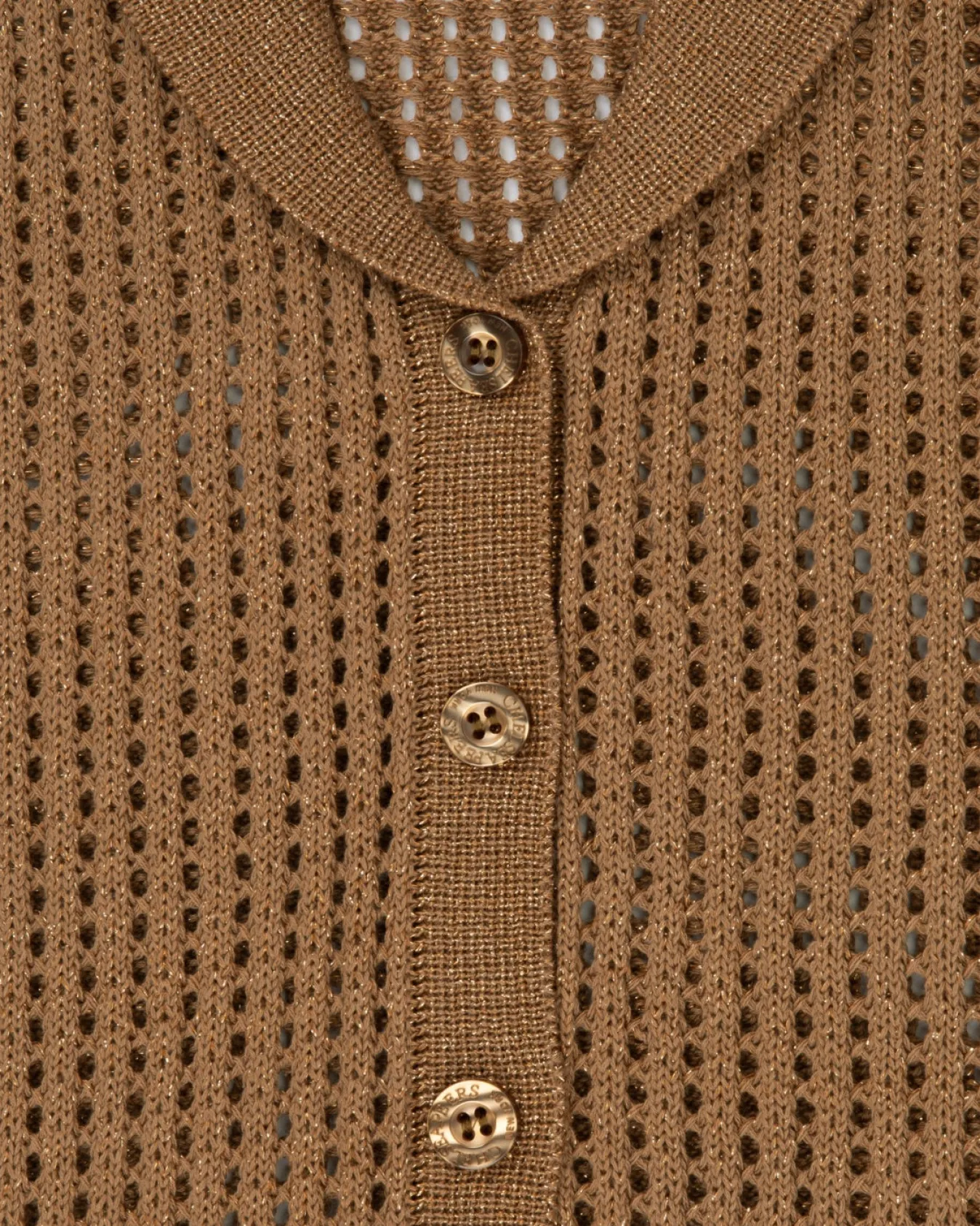 Metallic Knit Short Sleeve Shirt