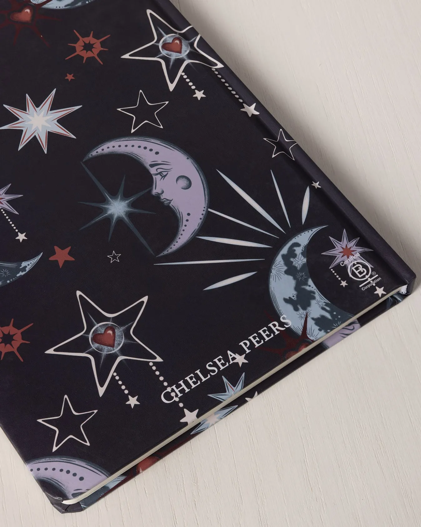 Mystic Moon Print Hardback Lined Notebook