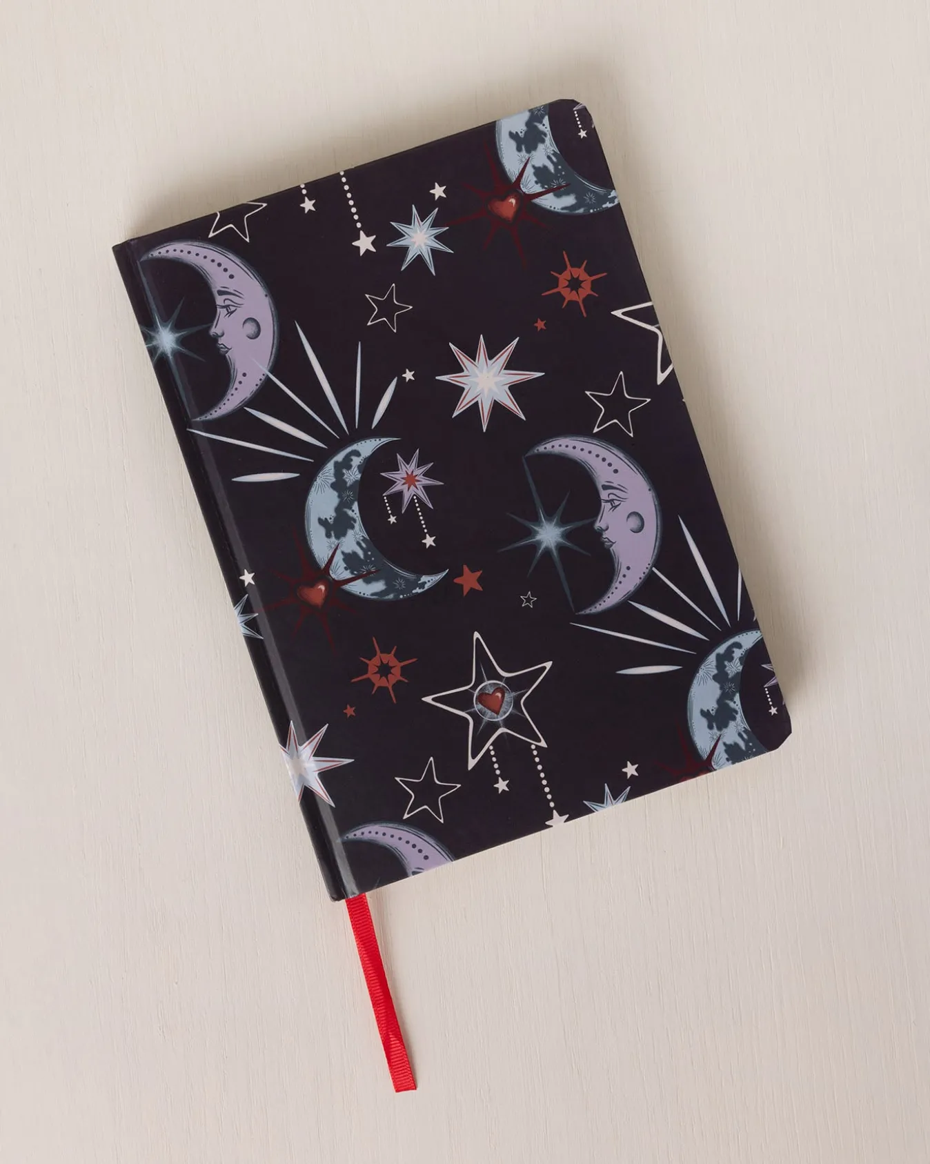 Mystic Moon Print Hardback Lined Notebook