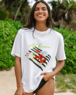 Organic Cotton Al Fresco Print T-Shirt