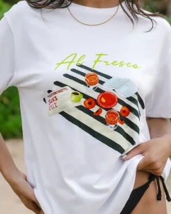 Organic Cotton Al Fresco Print T-Shirt