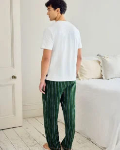 Organic Cotton Bistro Print Crew Long Pyjama Set
