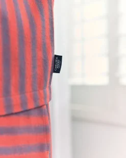 Organic Cotton Blurred Stripe Short Pyjama Set