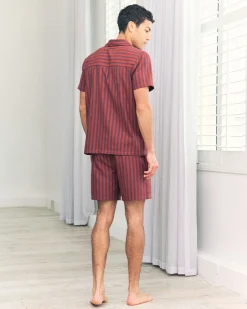 Organic Cotton Blurred Stripe Short Pyjama Set