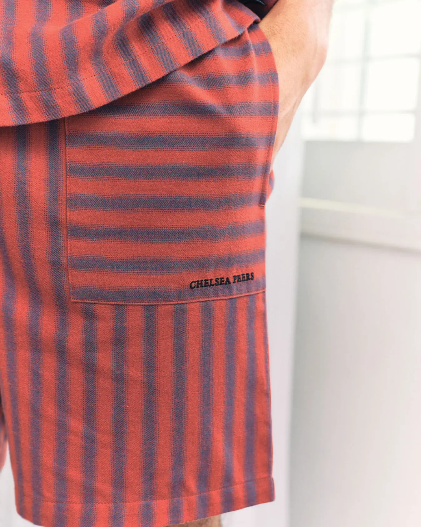 Organic Cotton Blurred Stripe Short Pyjama Set