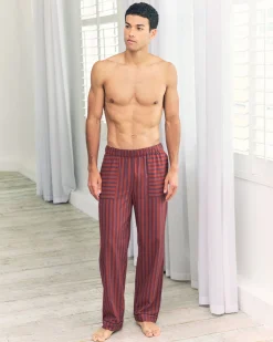Organic Cotton Blurred Stripe Long Pyjama Bottoms