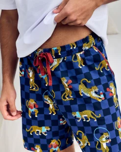 Organic Cotton Boxing Leopards Print Short Pyjama Set