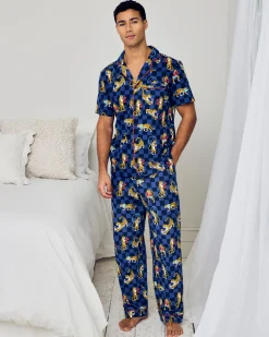 Organic Cotton Boxing Leopards Print Long Pyjama Set