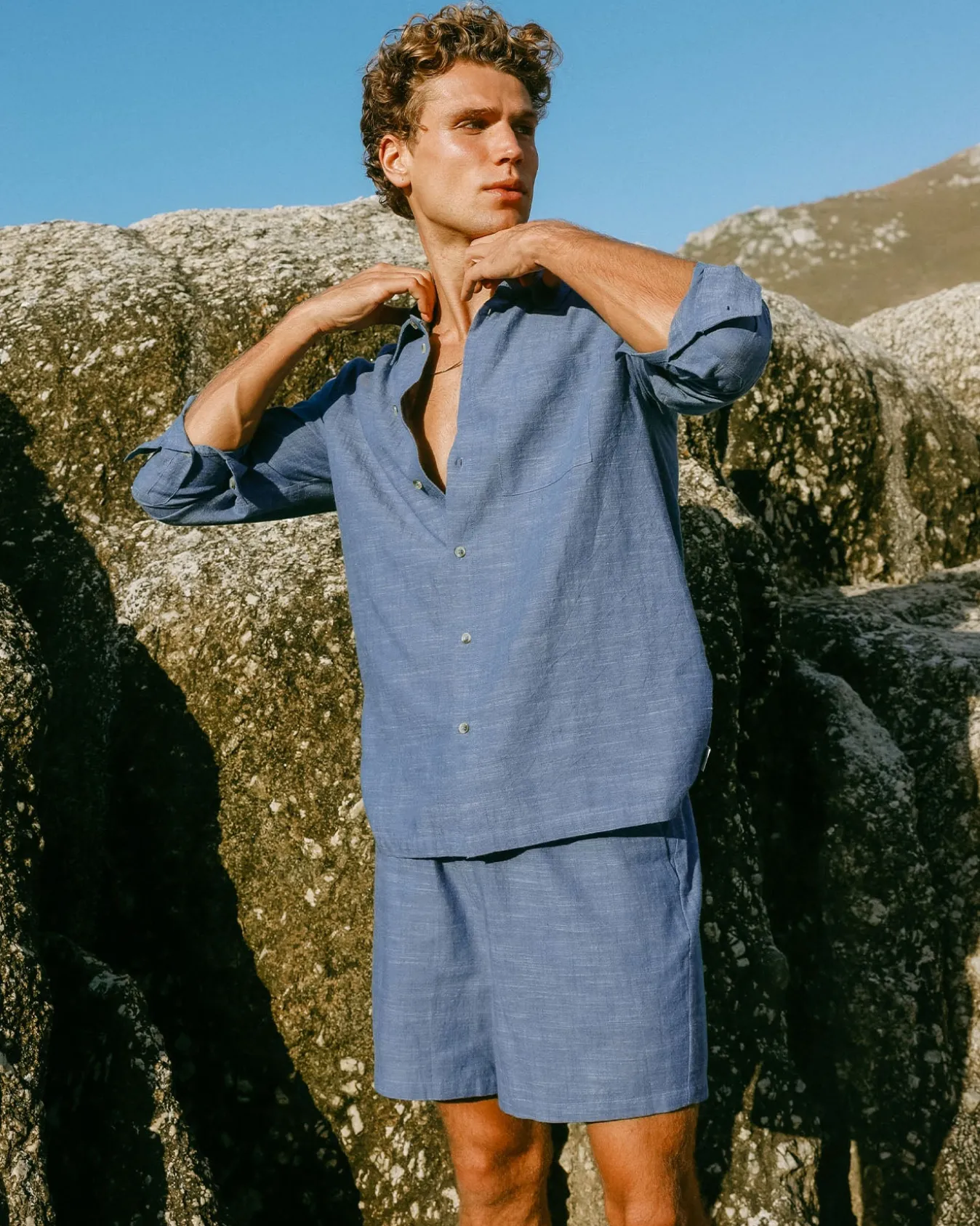Organic Cotton Chambray Long Sleeve Shirt