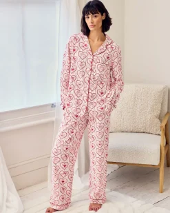 Organic Cotton Cupid Heart Print Long Pyjama Set
