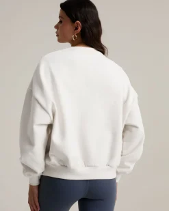 Organic Cotton Embroidered Logo Sweatshirt - Cream